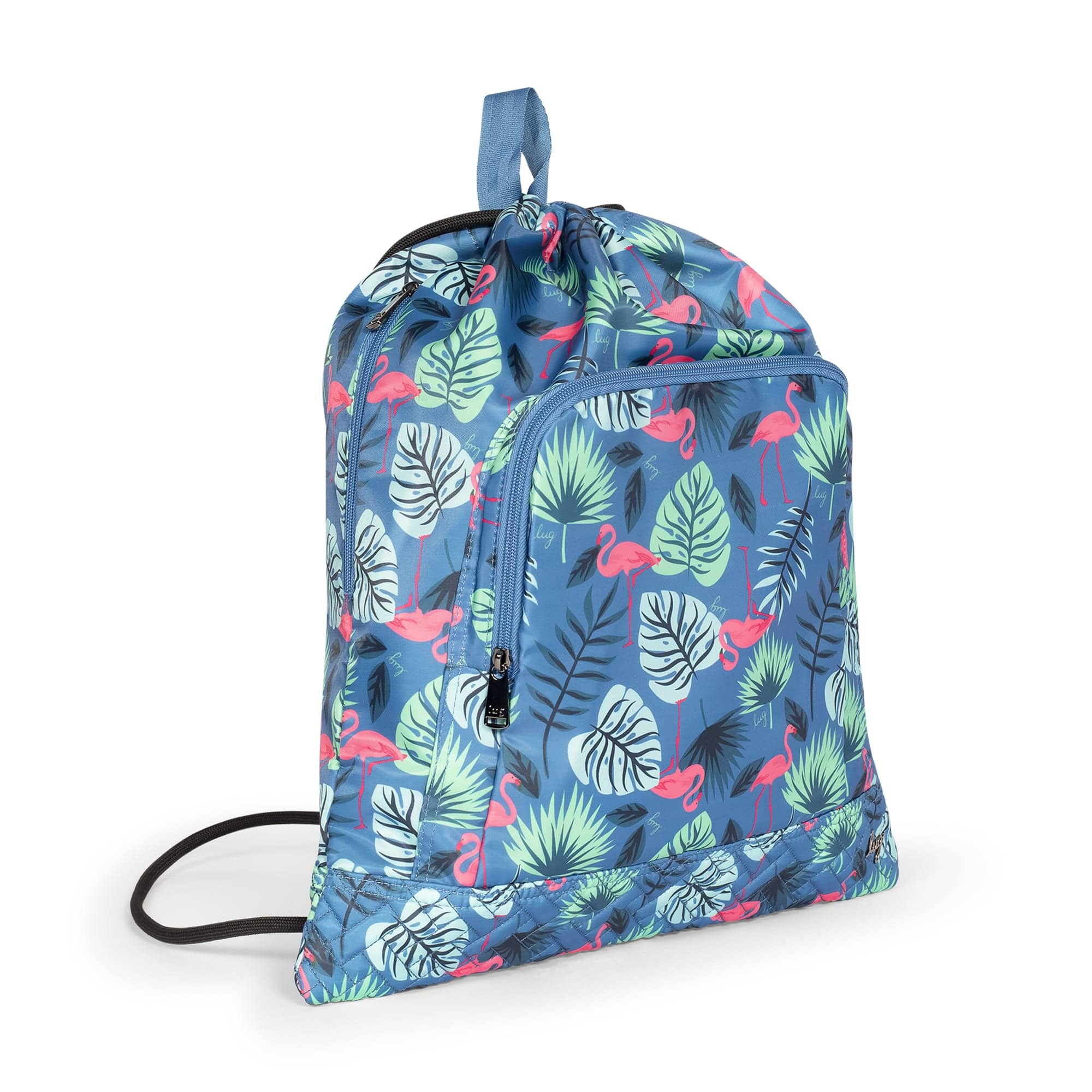 Jumping Jack Drawstring Backpack - FLAMINGO BLUE - Jumpingjack_FlamingoBlue_02